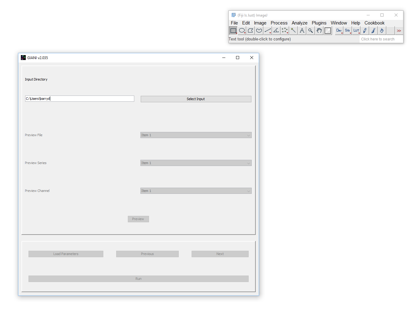 GIANI Select Input Directory